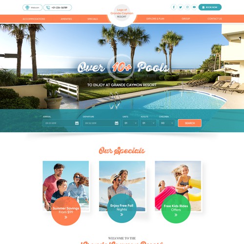 Grande Cayman Resort website design