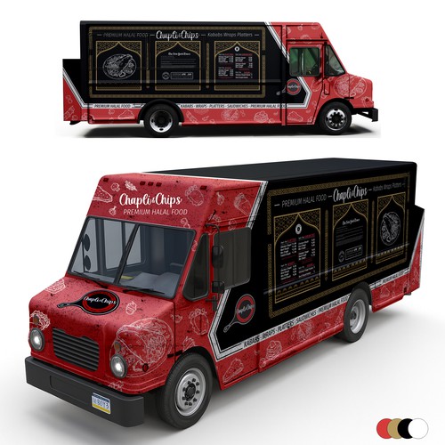 Food Truck Wrap Design – Chapli Chips Halal Kitchen