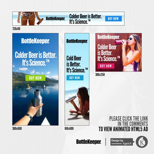 HTML5 Banner Ad Set for BottleKeeper™