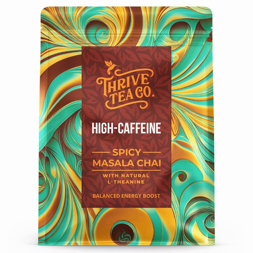 Vibrant and Invigorating: Spicy Masala Chai Packaging Design