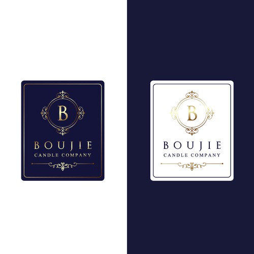 Winning design for "Boujie Candle Company".