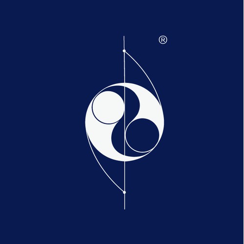 Consultancy brand logo with Yin and Yang symbol