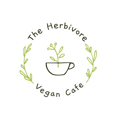 Natural logo for a vegan cafe (2)