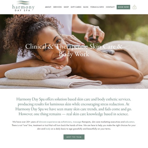 Website Redesign For Harmony Day Spa