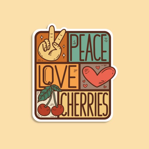 Traverse City - Cherry Themed Stickers set