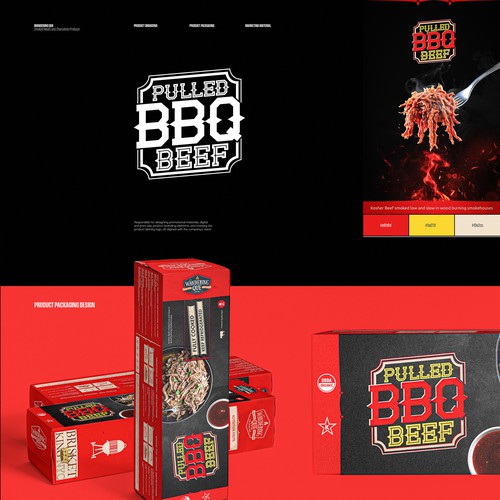 BBQ Pulled Beef - Packaging Design/99design contest project