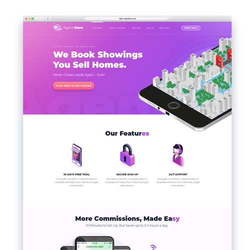 Web Design concept for Virtual Assistant