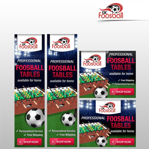 Banner set for foosball tables shop