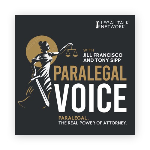 New Podcast Art to attract listeners to our long-standing 'Paralegal Voice Podcast'