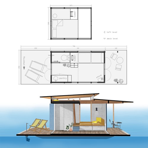  Floating tiny house