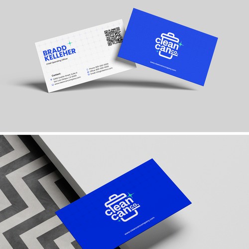 Corporate Business Card Design for National Cleaning Brand – Clean Can Co