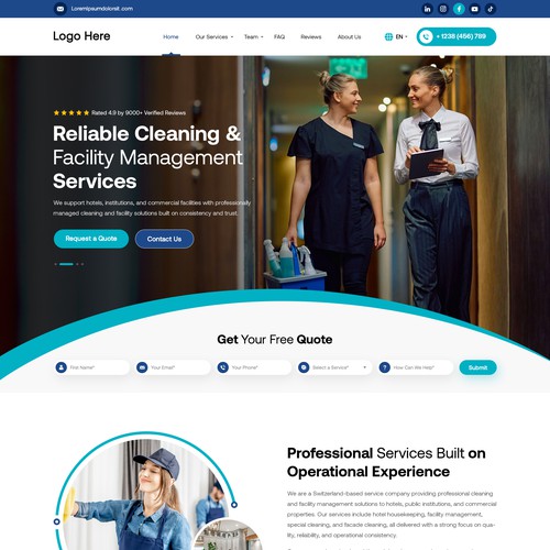 New Website for Service Company for Hotel and Facility Management