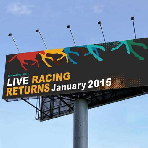 Create a new billboard look for Sam Houston Race Park and aim for the winner's circle.