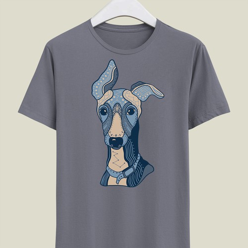 Greyhound dog T-shirt design