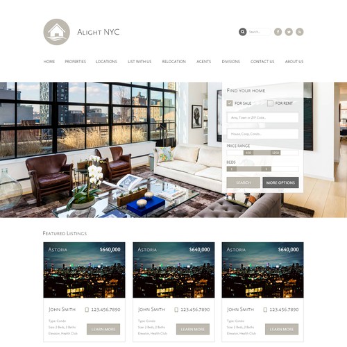 Create the next website or app design for Alight NYC