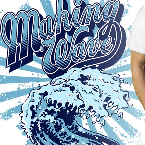 Need image for Tshirts and stickers for boat: Making Waves