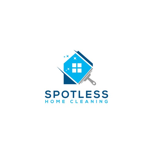 logo concept for spotless home cleaning