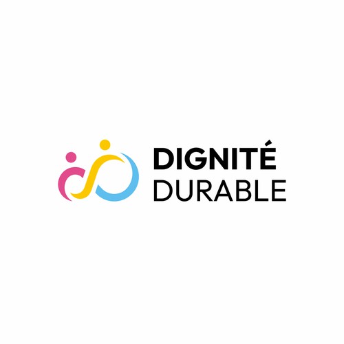Human-centered logo for community development association: Dignité Durable