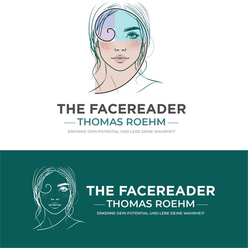 handwritten logo style for The Facereader 