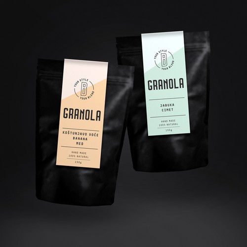 Granola packaging for cafeteria