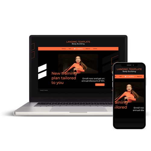 fitness landing page template.