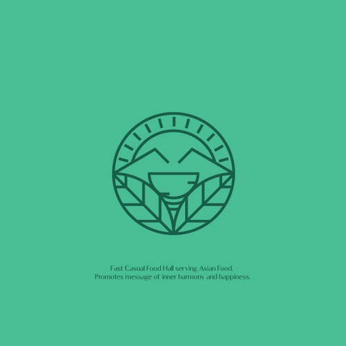 Fun Minimal Line Art Logo For Asian Eatery