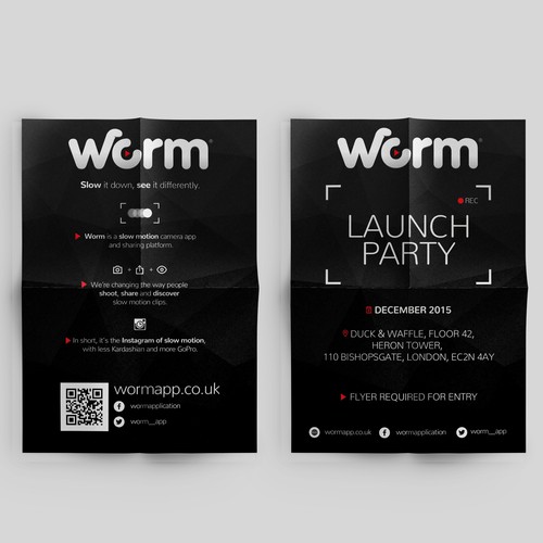 Flyer design for slow motion app