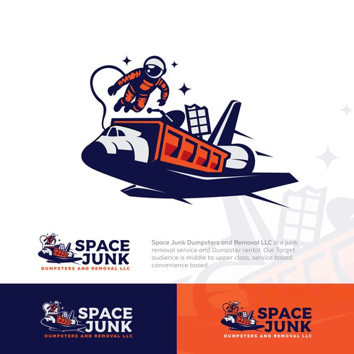 Logo concept for Space Junk Dumpsters & Removal LLC