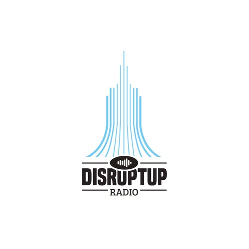 Vintage logo concet for DisruptUp radio