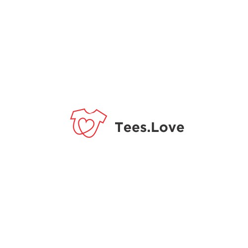 Logo for Tees.Love which is an online tee shirt store