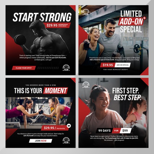Gym Social Media Designs