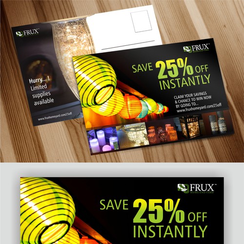 Postcard design for home decor lighting products