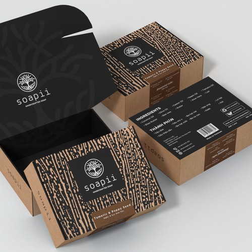 Soapii Handcrafted Soap needs Sophisticated, Elegant Packaging
