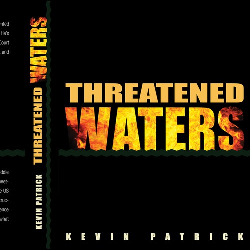 Book cover design for the roman Threatened Waters