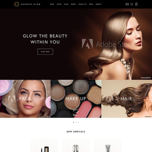 Website design for Goddess Glow