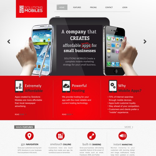 New website design wanted for Solutions Mobiles