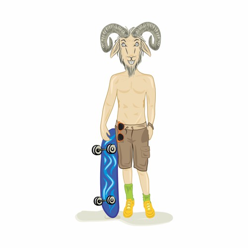 Goat Man Illustration Design