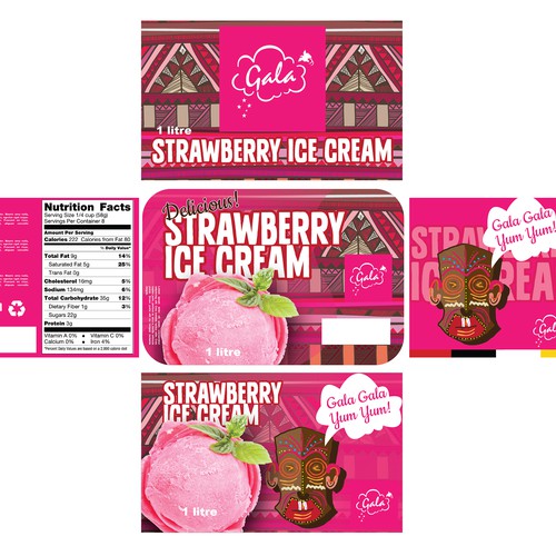 Design fun ice cream labels for Papua New Guinea's Gala Ice Cream