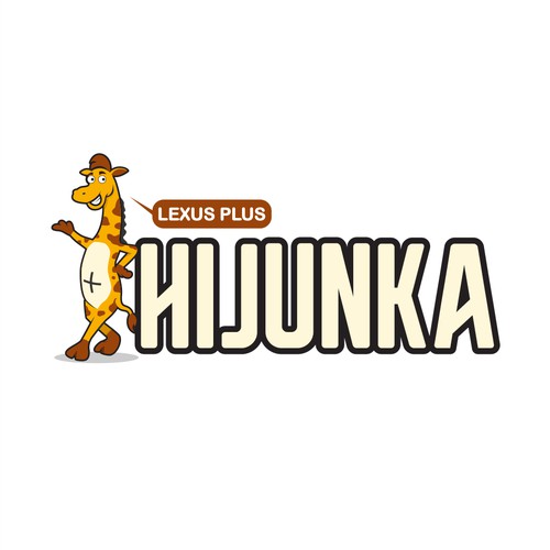 Hijunka the Giraffe logo design