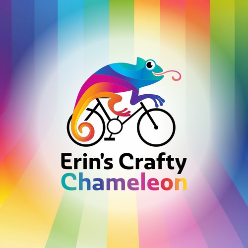 Cute Creative Chameleon Logo for Crafty Company