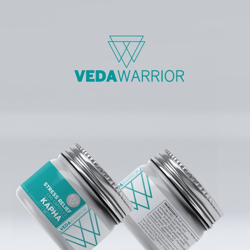 VedaWarrior, stress relief pill, Label Design.