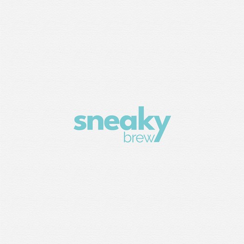 Bold Word Mark Logo for Sneaky Brew