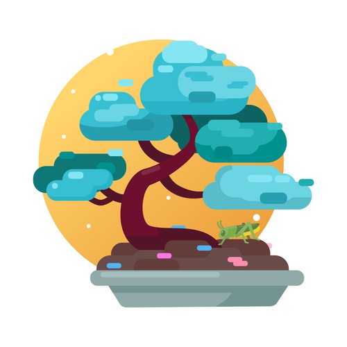 Bonsai Illustration