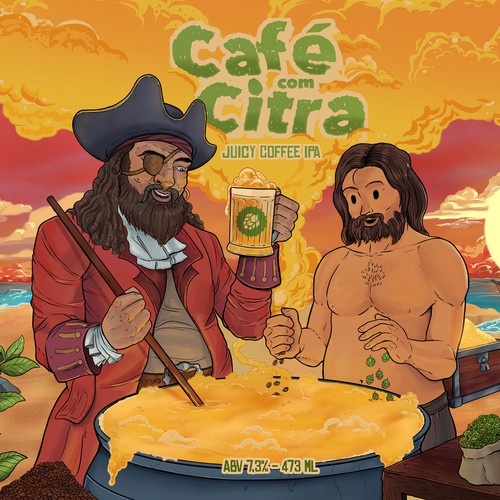 Café com Citra - Beer Label