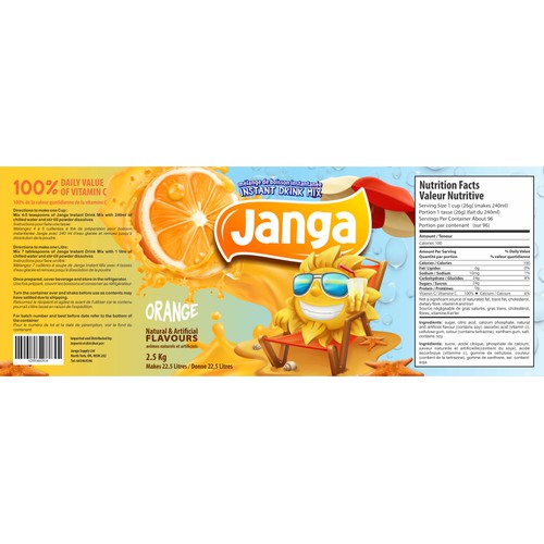 Packaging concept for Janga instant drink mix