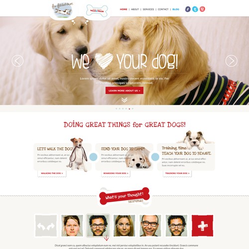  Upscale dog services company needs a spectacular, playful, modern, clean site. WOOF!