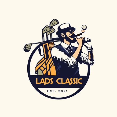 Bold, vintage-style sports logo 