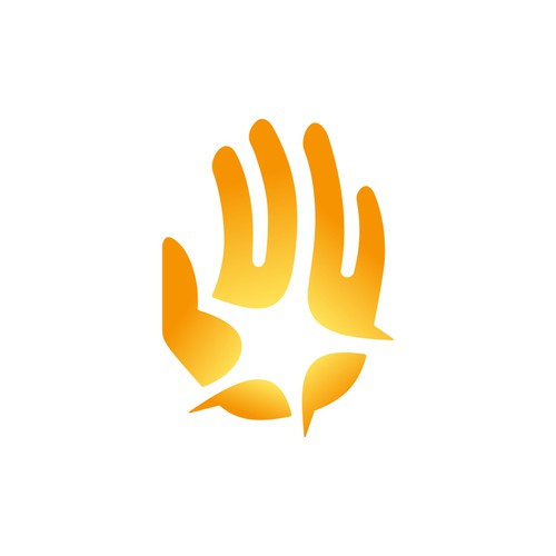 Hand Star Light Spark Logo