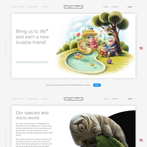 Interactive web design concept