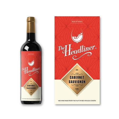The Headliner wine label re-brand